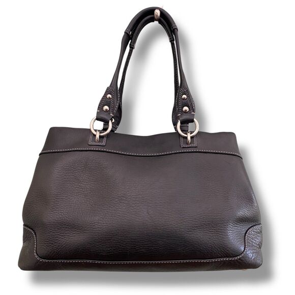 Coach Black Leather Satchel - Picture 2 of 16